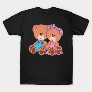 Cute Teddy bears Pink T-Shirt